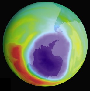 Hole in the ozone layer over Antarctica, 1998 (c) NASA