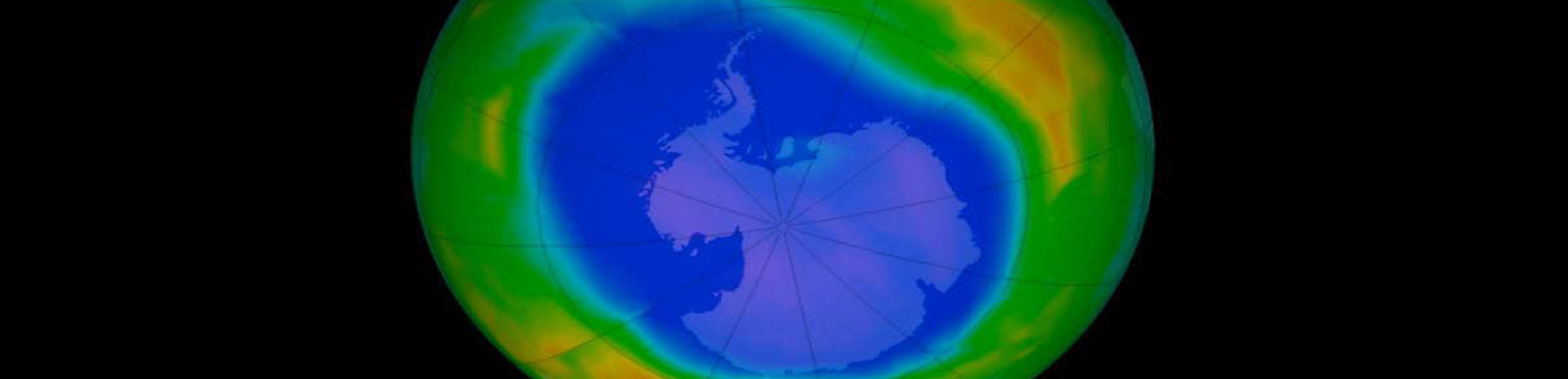 Image showing the ozone layer above Antarctica (NASA)