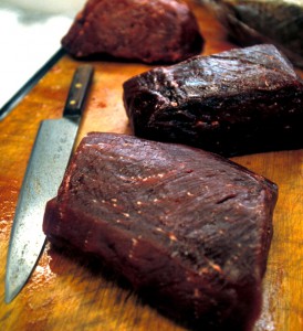 Whale meat for sale in Japan (c) EIA