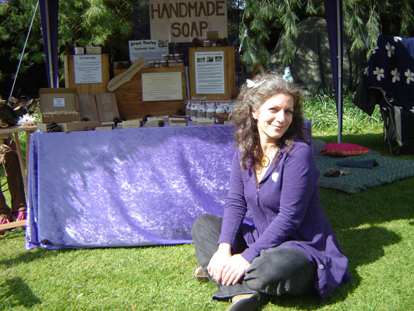 Steph at her palm-oil free soap stall 
